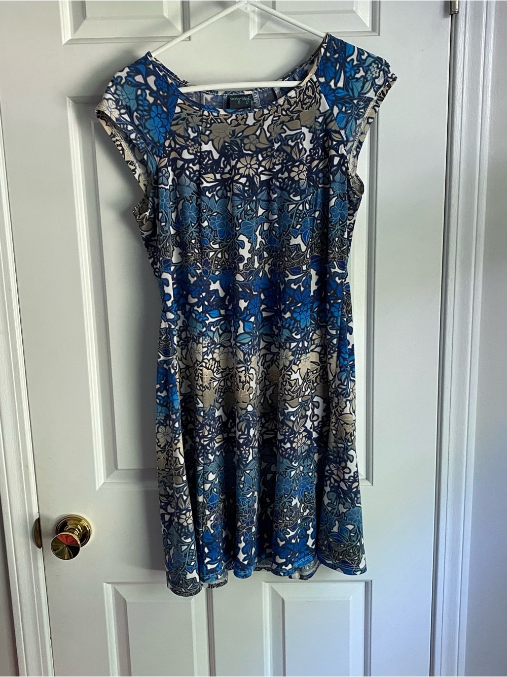 Gabby Skye Blue Floral Dress 8P